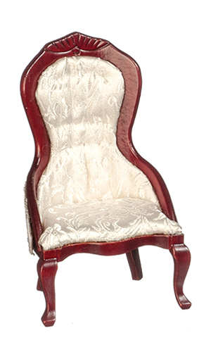 Victorian  Lady's Chair, White, Mahogany